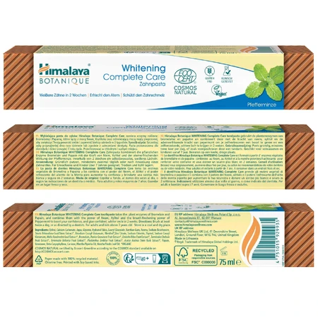 Himalaya Botaniq Complete Care, паста для борьбы с альбицией, ментальной пиперацией, фтором, 75 мл: цены и характеристики