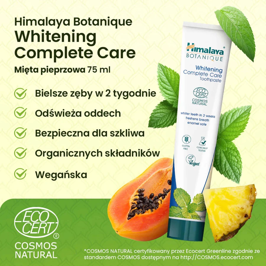 Himalaya Botaniq Complete Care, паста для борьбы с альбицией, ментальной пиперацией, фтором, 75 мл: цены и характеристики
