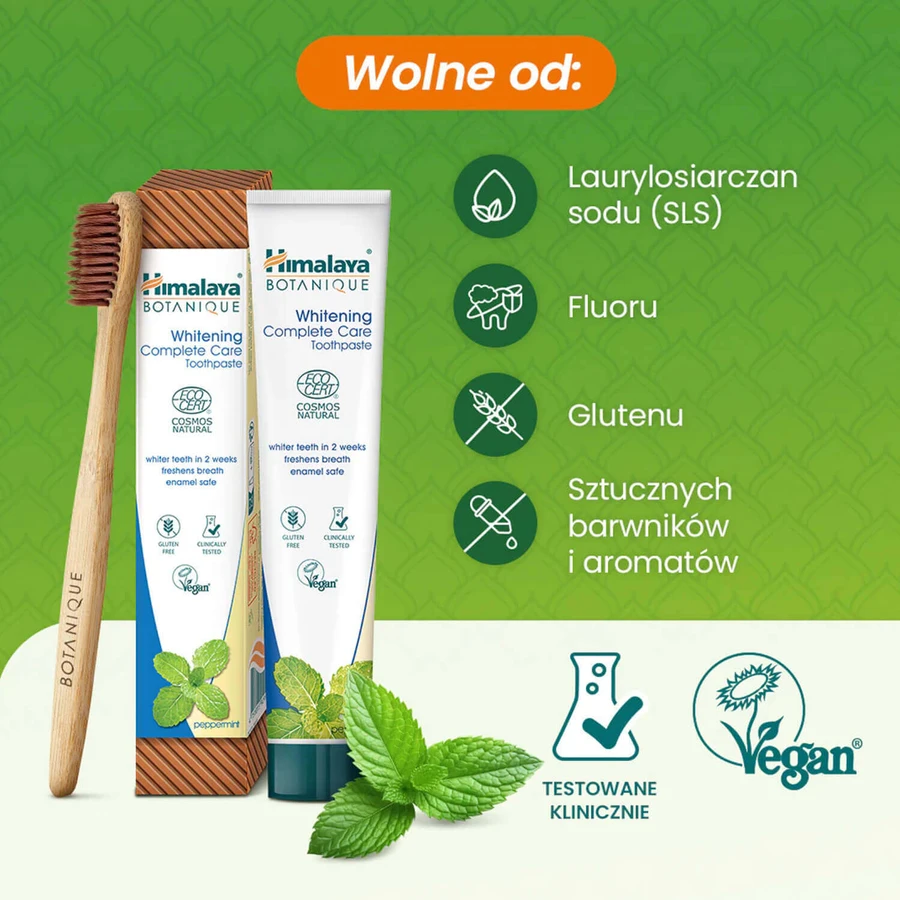 Himalaya Botaniq Complete Care, паста для борьбы с альбицией, ментальной пиперацией, фтором, 75 мл: цены и характеристики