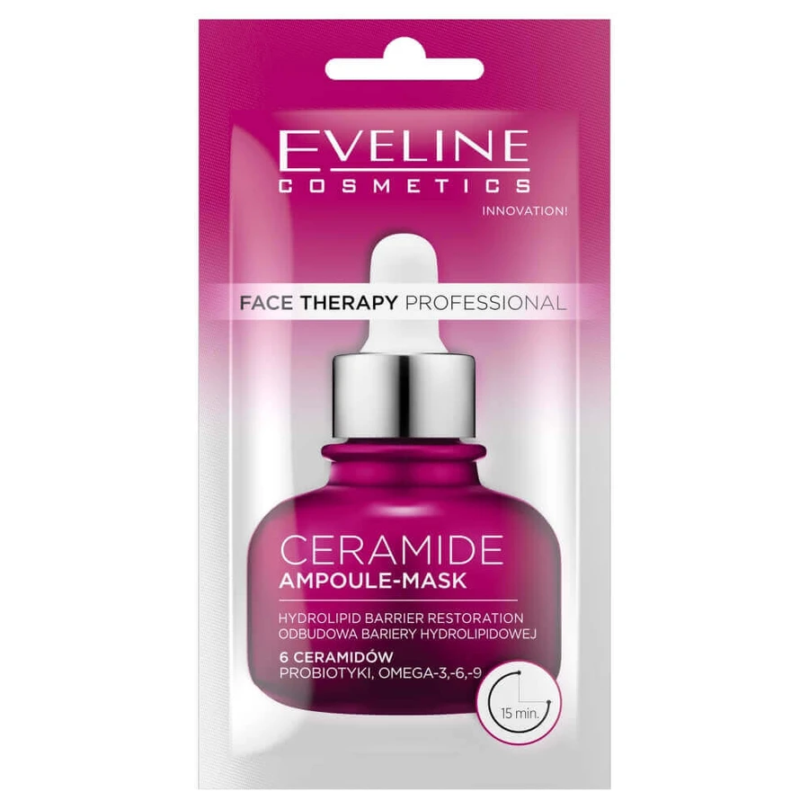 Eveline Cosmetics, Face Therapy Professional, Ampoule Mask Rebuilding the Hydrolipid Barrier with Ceramides, 8 мл: ціни та характеристики