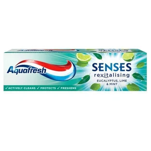 Aquafresh Senses Revitalising Eucalyptus Lime & Mint Fluoride Toothpaste, 75 мл