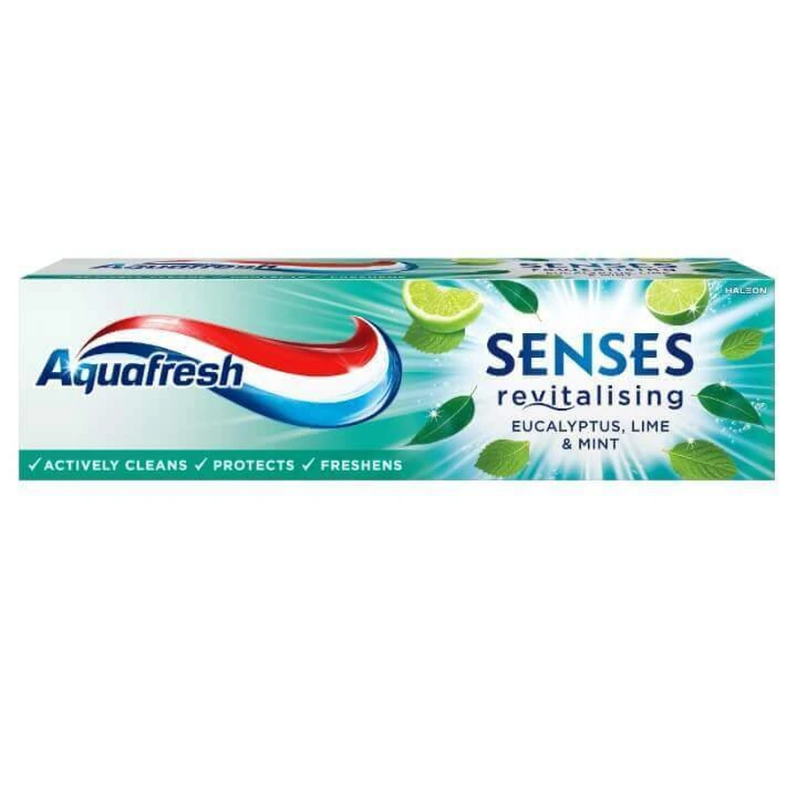 Зубная паста Aquafresh Senses Revitalizing Eucalyptus Lime &amp; Mint Fluoride Toothpaste, 75 мл: цены и характеристики