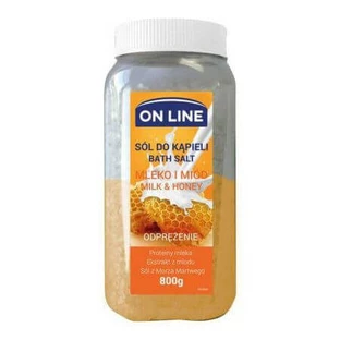 Сіль для ванн з молоком та медом, 800 г, On Line