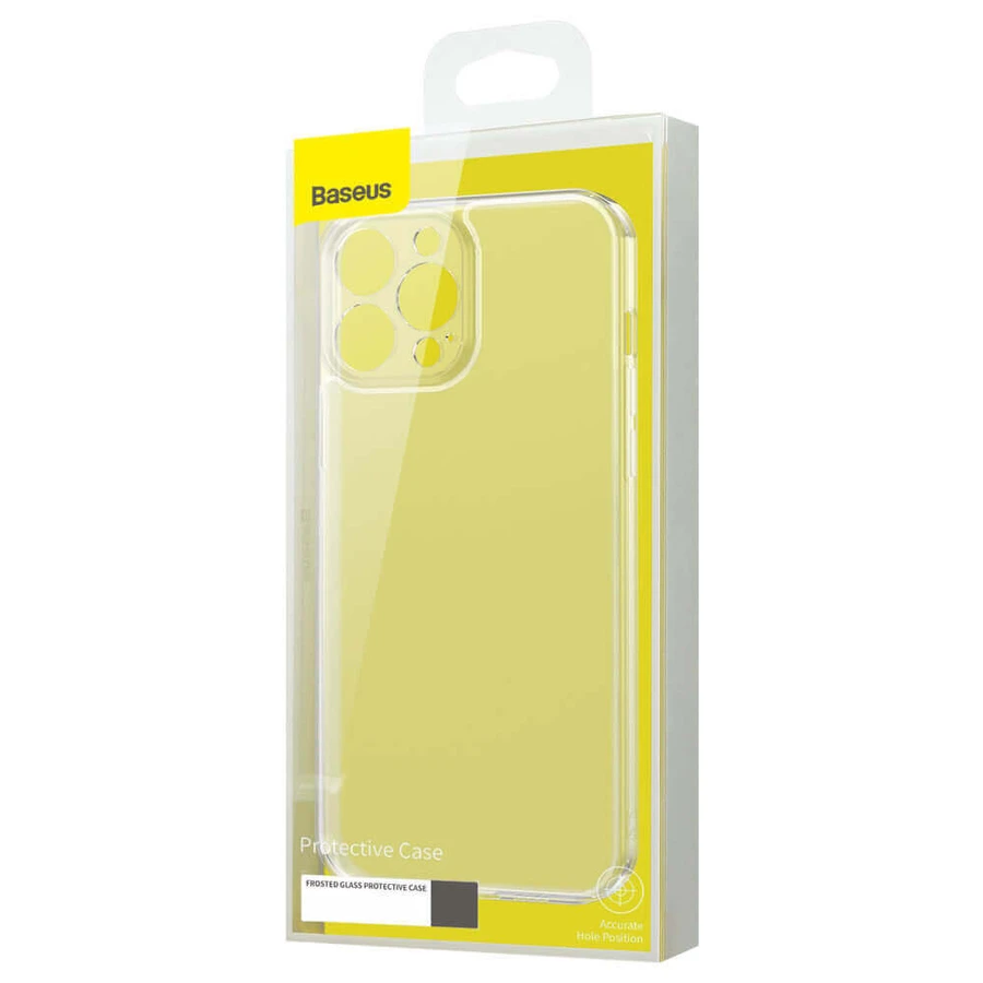 Чехол Baseus Frosted Glass для iPhone 13 Pro, жесткий чехол с гелевой рамкой, черный (ARWS001001): цены и характеристики