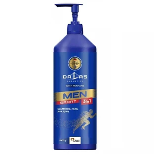 Гель де дюш Dalas Men Sport 3 в 1, 1000 г
