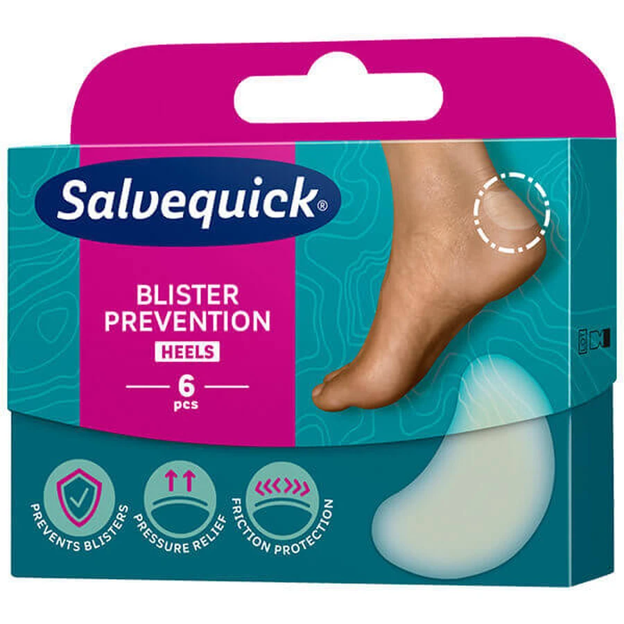 Пластирі Salvequick для запобігання пухирів і ямок, 6 шт: ціни та характеристики