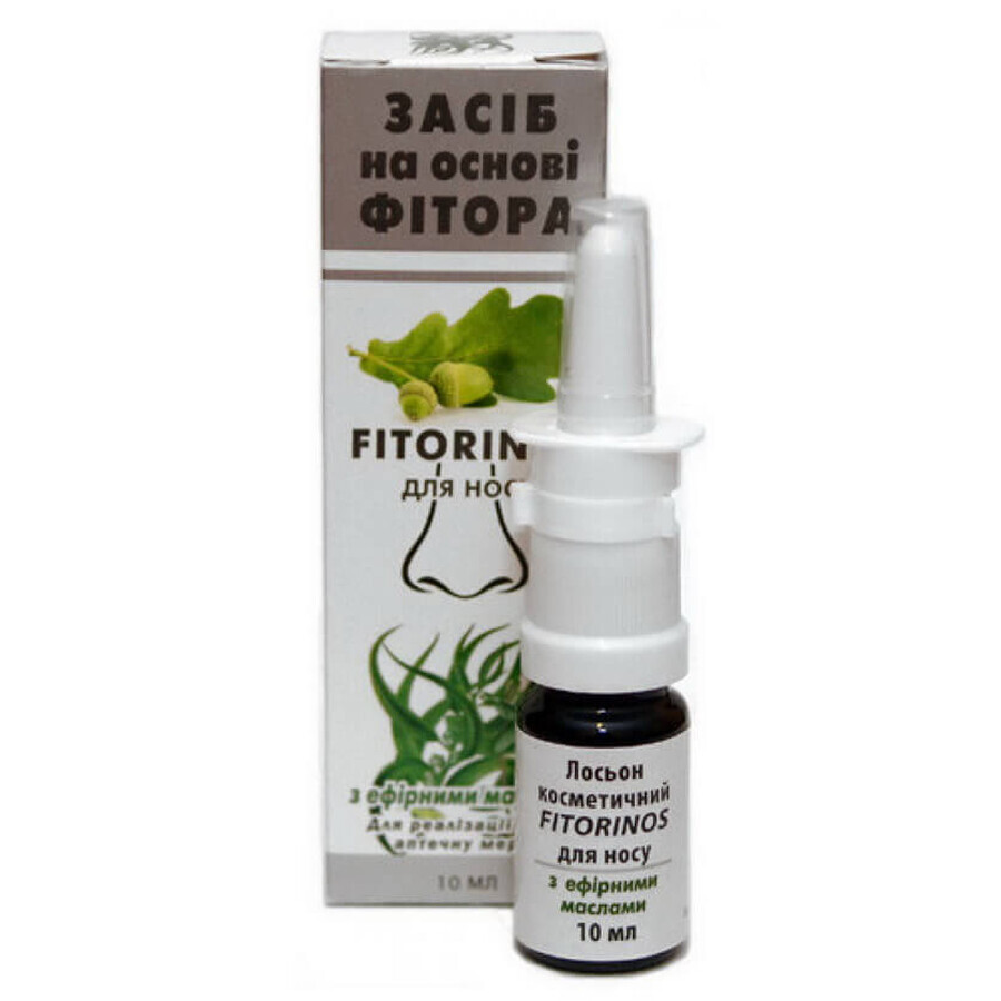 Fitorinos лосьйон-спрей косметичний для носа з ефірними маслами, 10 мл: ціни та характеристики