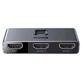Двонаправлений комутатор розгалужувачів HDMI Baseus - 2x HDMI 4K / 30 Гц сірий (CAHUB-BC0G)