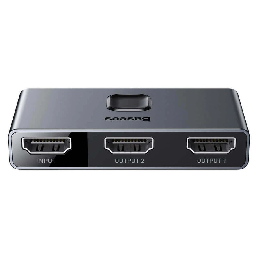 Двонаправлений комутатор розгалужувачів HDMI Baseus - 2x HDMI 4K / 30 Гц сірий (CAHUB-BC0G): ціни та характеристики