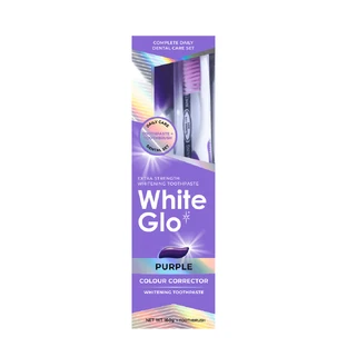 Зубная паста Purple Colour Corector + зубная щетка Pro-Soft, 106 мл, White Glo