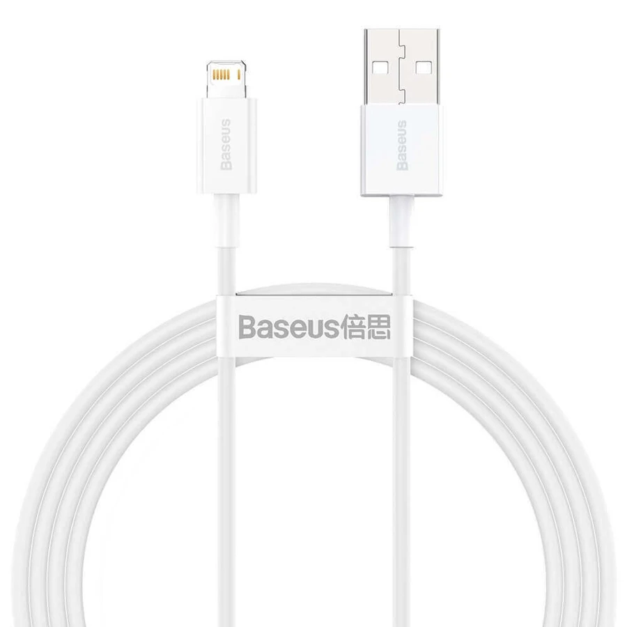 Baseus Superior USB - Lightning 2.4A 1.5 m cablu alb (CALYS-B02): цены и характеристики