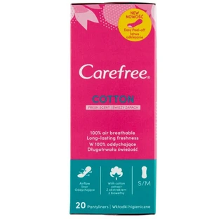 Carefree Normal Cotton Extract, Panty Liners, 20 шт
