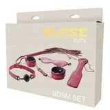 Набор БДСМ Dream Toys Blaze Elite: кнут + паддл + наручники + повязка на глаза + ошейник, красный