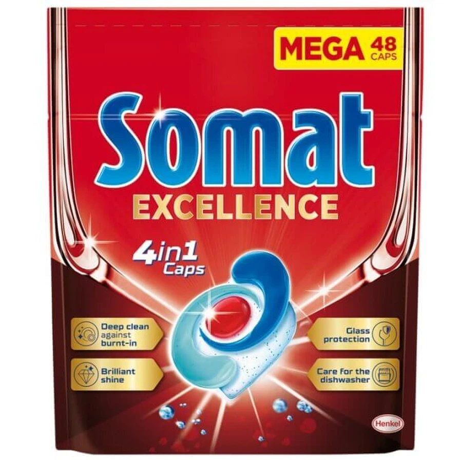 Капсули для посудомийної машини Somat Excellence 4в1, 48 шт.: ціни та характеристики
