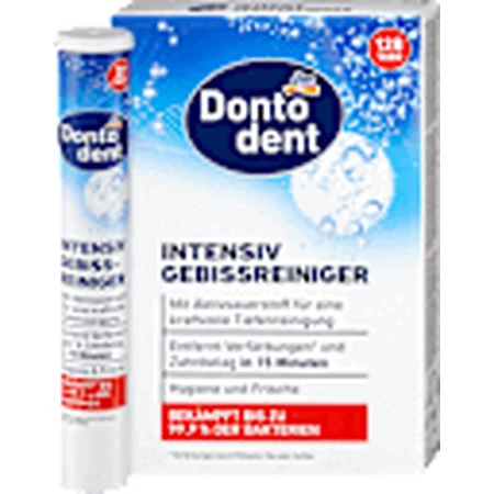 Таблетки для чистки зубных протезов Dontodent, интенсивные, ценная упаковка, 128 шт.: цены и характеристики