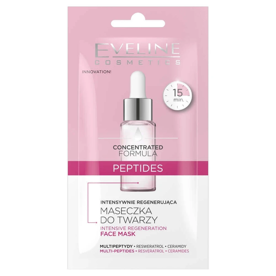 Eveline Cosmetics Концентрированная формула Интенсивная регенерирующая маска для лица с пептидами, 8 мл: цены и характеристики