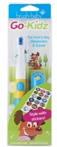 Електрична звукова дорожня зубна щітка Brush-Baby Go Kidz з наклейками для дітей 3+