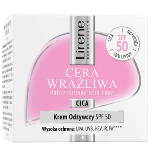 Питательный крем для чувствительной кожи Lirene SPF50, 50 мл