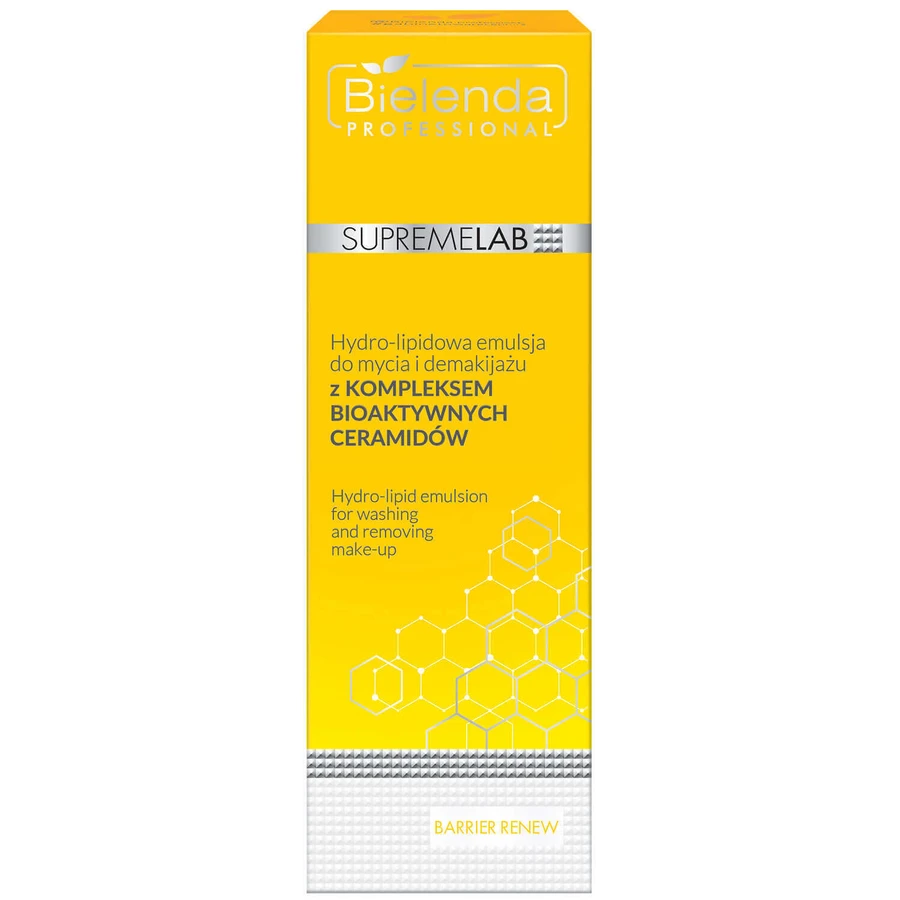 Bielenda Professional SupremeLAB Barrier Renew, гідро-ліпідна емульсія для вмивання та зняття макіяжу з біоактивним керамідним комплексом, 200 мл: ціни та характеристики