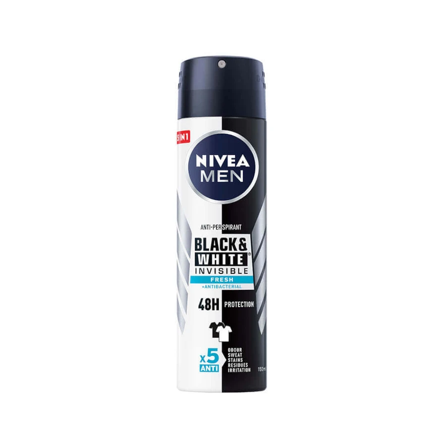 Антиперспірант Nivea Men Black & White Invisible Fresh, 150 мл: ціни та характеристики