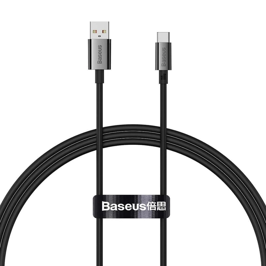 Кабель Baseus Superior Series USB-A / USB-C 100 Вт 2 м - чорний: ціни та характеристики