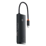 Многофункциональный USB-концентратор типа C серии Baseus Lite — 2 порта USB 3.0 / USB Type C / HDMI 1.4 / SD/TF OTG, черный (WKQX050001)