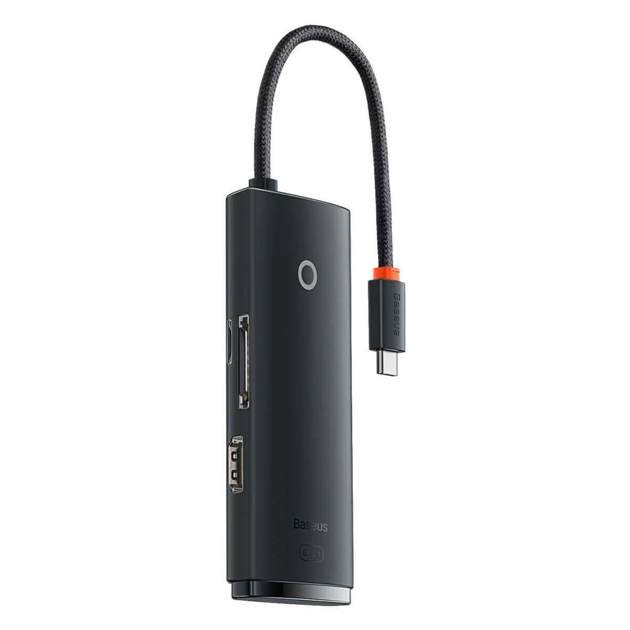 Многофункциональный USB-концентратор типа C серии Baseus Lite — 2 порта USB 3.0 / USB Type C / HDMI 1.4 / SD/TF OTG, черный (WKQX050001): цены и характеристики
