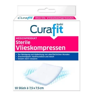 Curafit, Стерильные компрессы 7,5 x 7,5 см 10 шт.