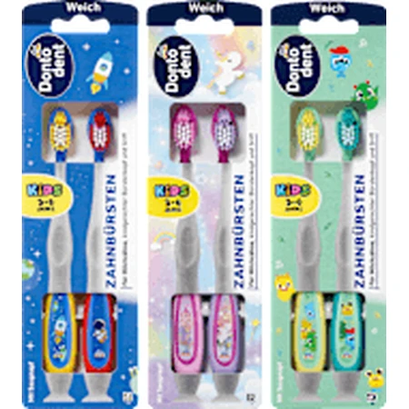 Dontodent Мягкая зубная щетка для детей 3-6 лет, 2 шт.: цены и характеристики