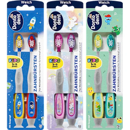 Dontodent Мягкая зубная щетка для детей 3-6 лет, 2 шт.: цены и характеристики