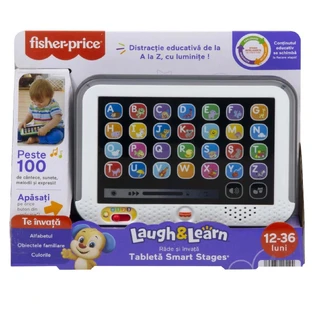 Интерактивный планшет с 3 развивающими уровнями, 12-36 месяцев, Fisher Price