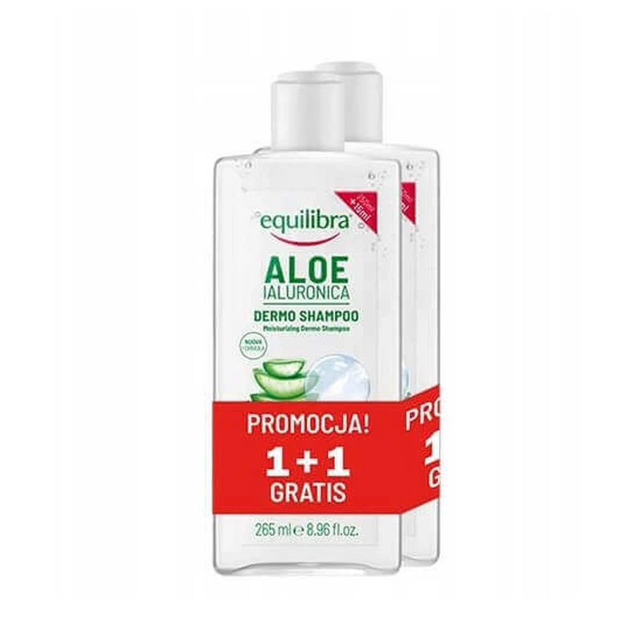 Зволожуючий шампунь для волосся Equilibra Aloe з гіалуроновою кислотою, 2 х 265 мл: ціни та характеристики