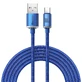 USB-кабель Baseus Crystal Shine Series для быстрой зарядки и передачи данных USB Type A - USB Type C 100 Вт, 2 м, синий (CAJY000503)