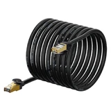Высокоскоростной сетевой кабель Baseus Speed ​​Seven RJ45 10 Гбит/с 15 м, черный (WKJS010801)