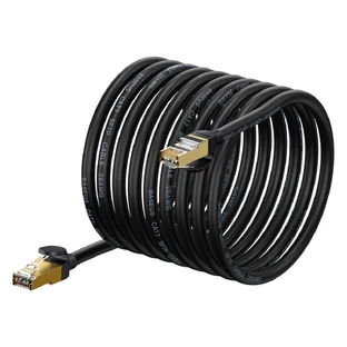 Высокоскоростной сетевой кабель Baseus Speed ​​Seven RJ45 10 Гбит/с 15 м, черный (WKJS010801)