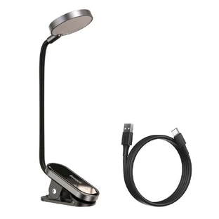 Мини-лампа Baseus LED cu clip gri (DGRAD-0G)