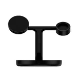 Индукционное зарядное устройство Baseus Swan (совместимое с MagSafe), подставка для iPhone, Apple Watch, AirPods + кабель USB-C длиной 1 м, черный (WXTE000101)