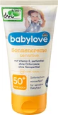 Babylove Солнцезащитный крем SPF50 для чувствительной кожи 75 мл