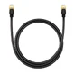 Високошвидкісний мережевий кабель Baseus RJ-45 cat.8 40Gbps 1m круглий - чорний