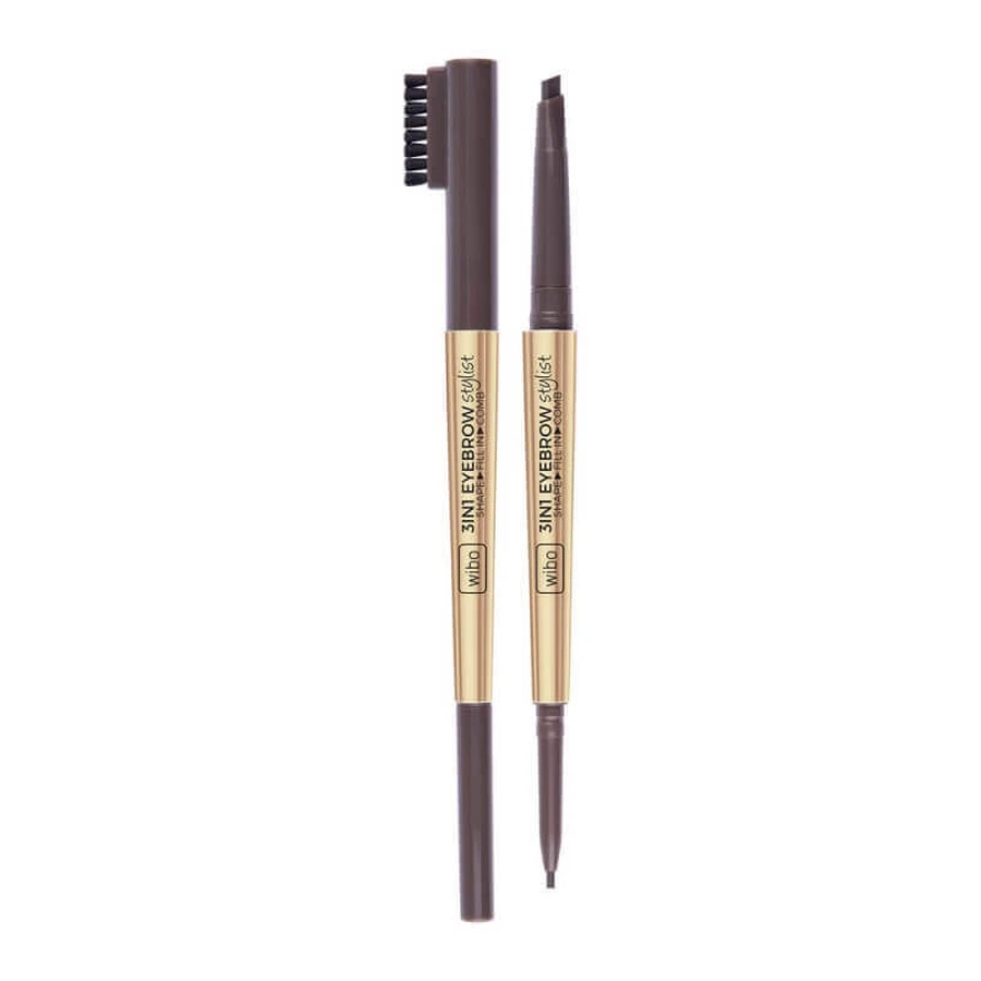 Карандаш для бровей Wibo 3 в 1 Eyebrow Stylist Eyebrow Pencil 2 Dark Brown: цены и характеристики