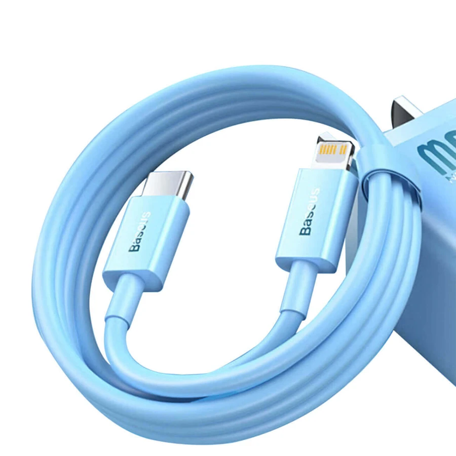 Cablu Baseus CAYS001903 Lightning - USB-C PD 20W 480Mbps 1m - albastru: цены и характеристики