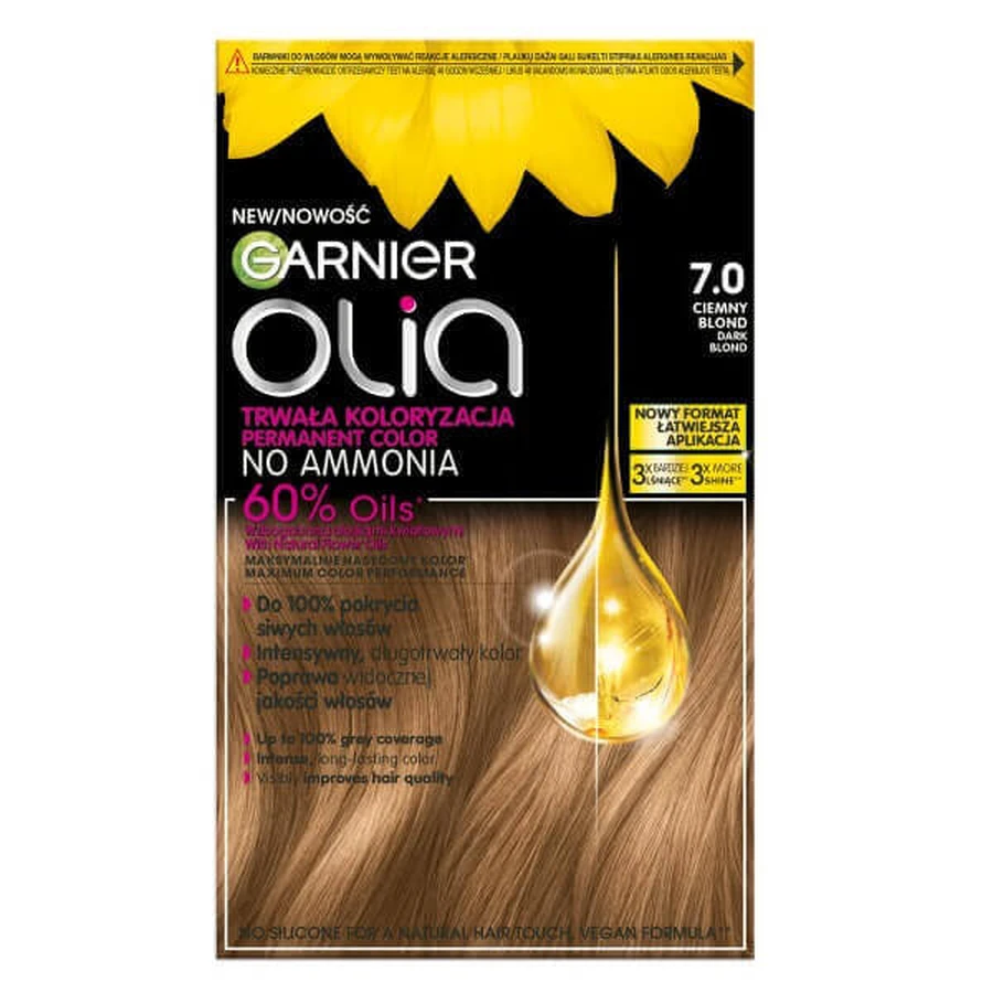 Краска для волос Garnier Olia 7.0 Темно-русый: цены и характеристики