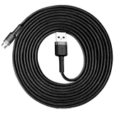 Baseus Cafule Кабель nailon resistent USB / micro USB 2A 3M cablu negru-gri (CAMKLF-HG1)