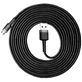 Baseus Cafule Кабель nailon resistent USB / micro USB 2A 3M cablu negru-gri (CAMKLF-HG1)