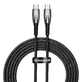 Кабель для быстрой зарядки Baseus Glimmer Series USB-C 480 Мбит/с PD 100 Вт, 2 м, черный