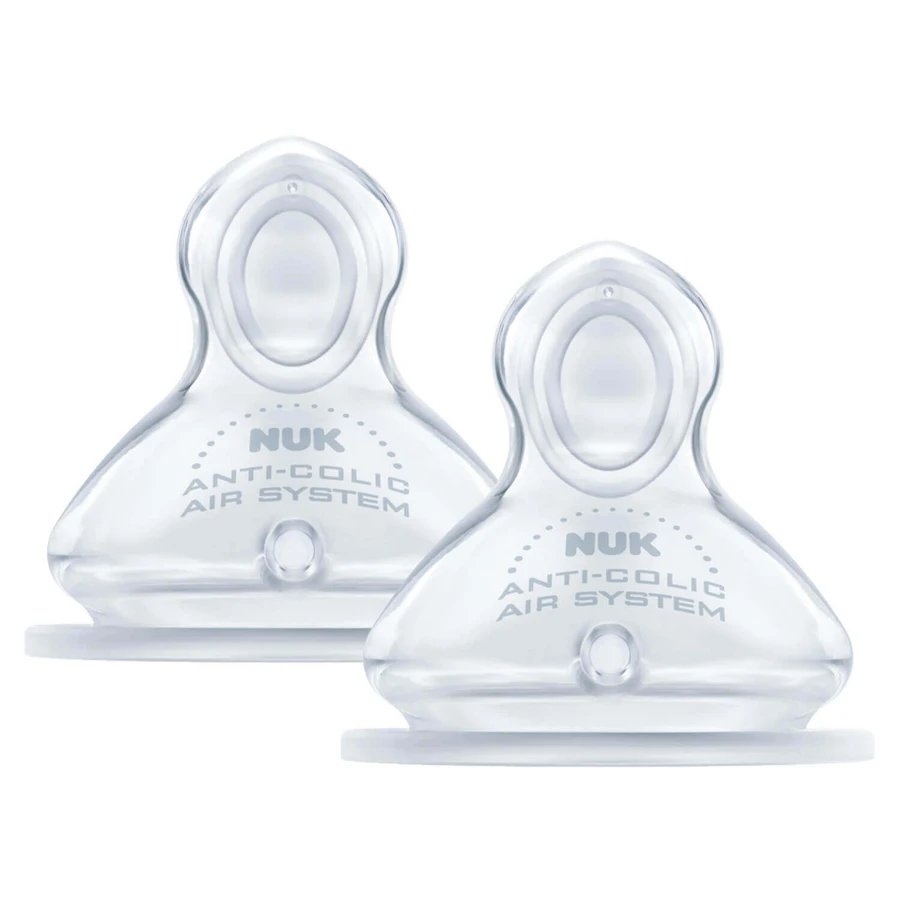NUK First Choice+, tetină pentru biberon, silicon, mărimea M, 6-18 luni, 2 bucăți: цены и характеристики