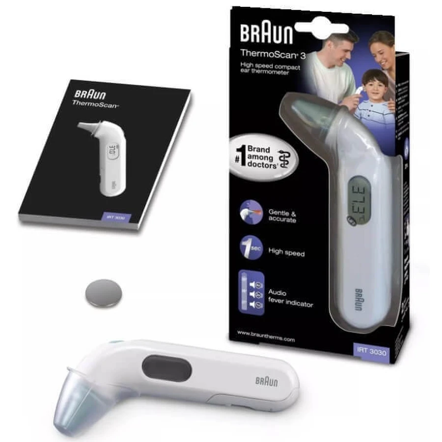 Термометр для уретры, Braun IRT3030 Thermoscan 3, 1 buc: цены и характеристики