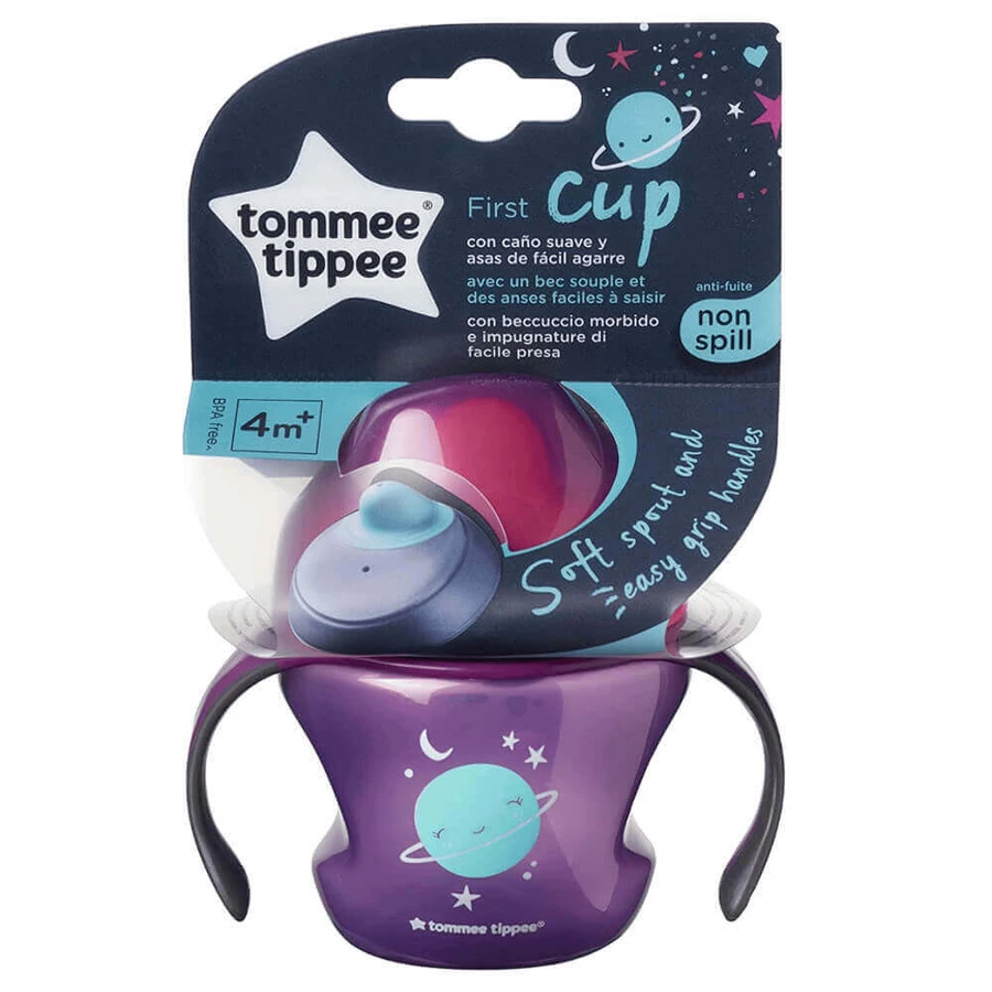 Tommee Tippee, First Cup with Handles, Purple 4m+, 150 мл: ціни та характеристики