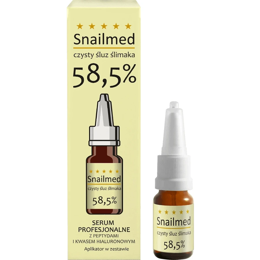 Snailmed Pure Snail Mucus 58,5%, ser nutritiv cu mucus natural de melc, acid hyaluronic și peptide biomimetice, 8 ml: цены и характеристики