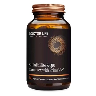 Doctor Life Shilajit Elite & Q10 Complex with PrimaVie підтримує здоров'я серця та зменшує втому, 60 капсул
